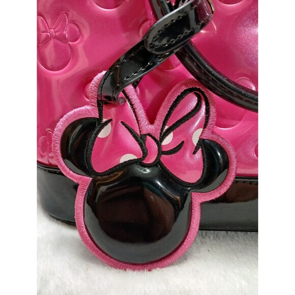 DISNEY x LOUNGEFLY Pink Minnie‎ Loves Mickey Large Dome Satchel Bowling Bag main image 14